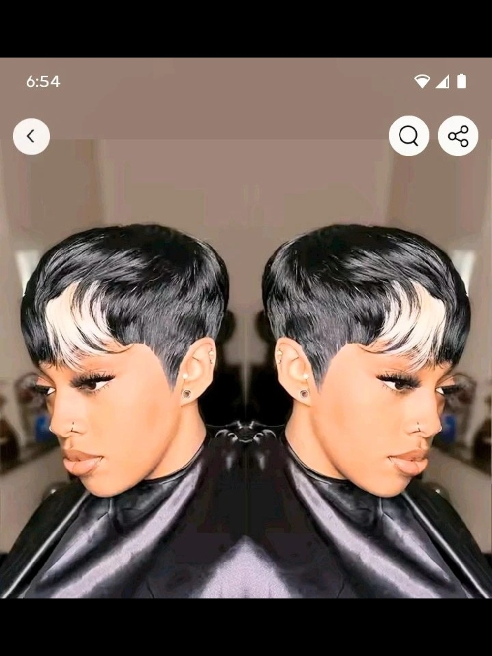 Short Pixie Wig with Black Base and Blonde Accent - Women Hair
